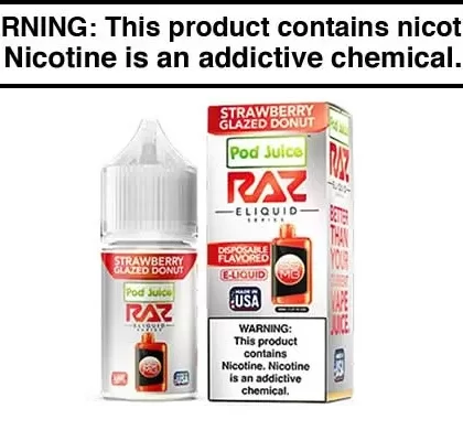 STRAWBERRY GLAZED DONUT BY POD JUICE SALTS X RAZ 30ML - Vapejuice