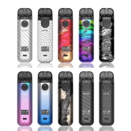 SMOK Novo 4 Pod Vape Starter Kit - Blue Grey, Cyan Pink (7A05B2)