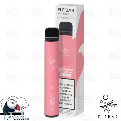Strawberry Ice Cream ELFBAR 600 Disposable Pod