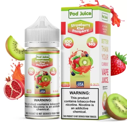 Strawberry Kiwi Pomberry 100ml – Pod Juice - Vape Product, Vape Product