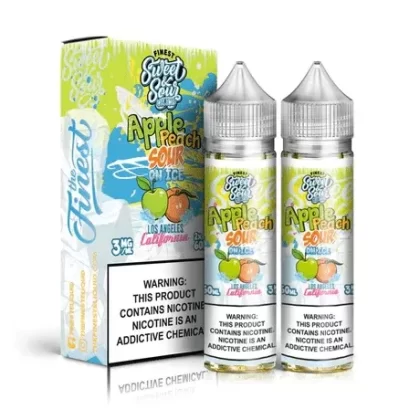 Apple Peach Sour Belts On Ice By The Finest Sweet And Sour 120ML
