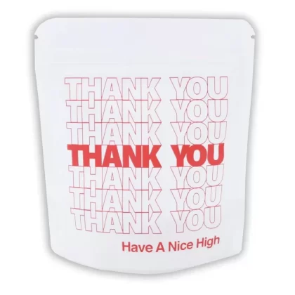 Bag King Thank You Wide Mouth Mylar Bag | 1/8 oz - Choose Price Tier#Single Unit (Less Than Pack Qty)>Pack of 50 (Bulk Discount Pricing) (8E2213)