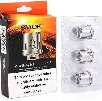 Smok V8 X-Baby Replacement Coils 3pk - Resistance#X4 0.15ohm>T6 0.2ohm>M2 0.25ohm>Q2 0.4ohm (97633B)
