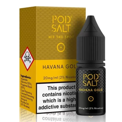 Havana Gold By Pod Salt 10ml - Nicotine Strength#11mg (Salt)>20mg (Salt)