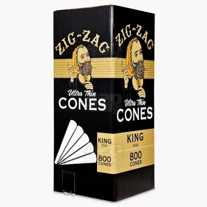 ZIG ZAG | King Size Pre-Rolled Cones | 109mm – Ultra Thin Paper – 800 Count