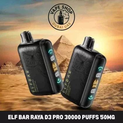 Elf bar Raya d3 pro 30000 puffs 50mg disposable vape in UAE - Vape Product, BOX OF 10 PCS; Blackberry Ice, Blue Razz Ice