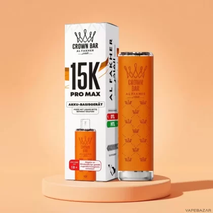 Al Fakher Crown Bar 15K Pro Max Basisgerät – Orange - Vape Store