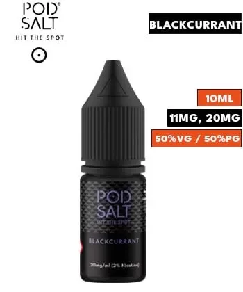 Blackcurrant Nic Salt E Liquid by Pod Salt Core