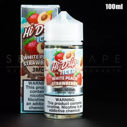 Hi Drip – White Peach Strawberry Iced Eliquid 100ml