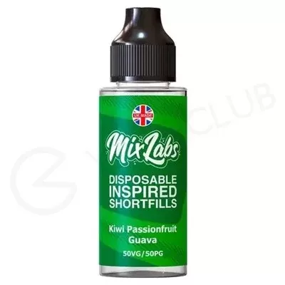 Kiwi, Passionfruit & Guava Shortfill E-Liquid by Mix Labs 100ml
