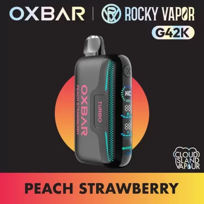 Rocky Vapor Oxbar G42K Disposable Vape – Peach Strawberry