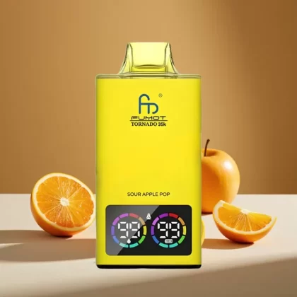 Fumot Tornado 35K Dual Mesh RGB Disposable Vape Sour Apple Pop