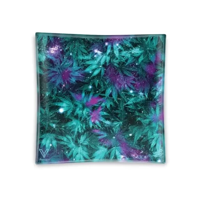 V Syndicate Cosmic Chronic Square Glass Ashtray – 4.5in - Vape Store
