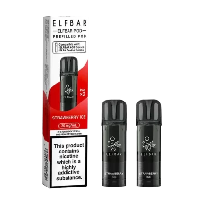 Strawberry Ice Elfbar 600 Pods - Vapeshop Co