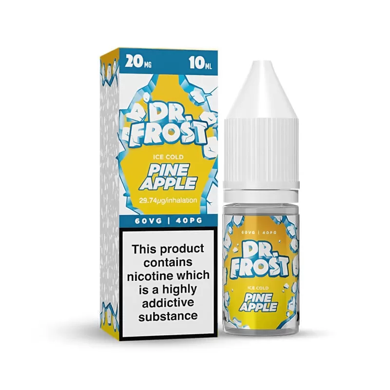 Dr Frost Pineapple Ice Nic Salt E-Liquid - 10 Pack - 20mg