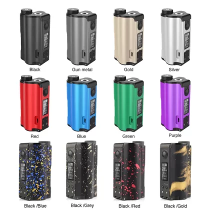 Dovpo Topside Dual 200W Squonker Box Mod (V3) (Upgraded) - Black/Blue