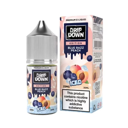 DRIP DOWN EDITION NIC SALT – BLUE RAZZ PEACH ICE – 30ML (25MG-50MG) - Vape Product, Vape Product