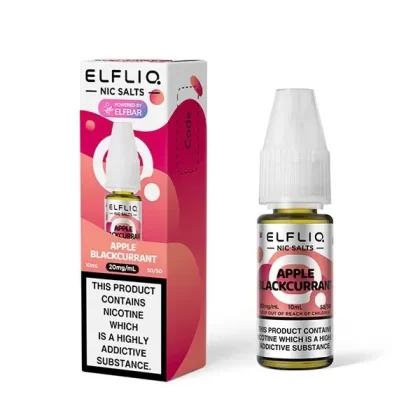 ELF BAR ELFLIQ APPLE BLACKCURRANT 10ML NIC SALT E-LIQUID - Strength#5MG>10MG>20MG