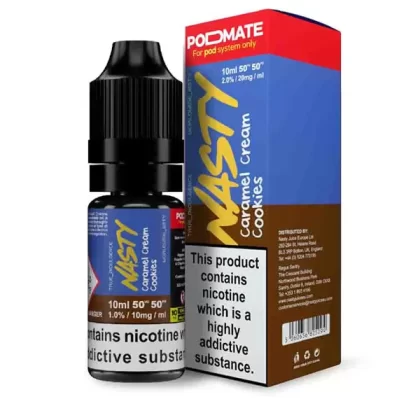 Nasty Pod Mate Salt Caramel Cream Cookies Nic Salt E-Liquid