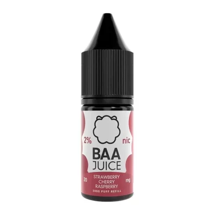 Strawberry Cherry Raspberry By Baa Juice 10ml Nic Salt - Nicotine Strength#5mg (Salt)>10mg (Salt)>20mg (Salt) (3F15AF)