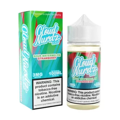 Sour Watermelon Strawberry Iced Cloud Nurdz TFN 100mL