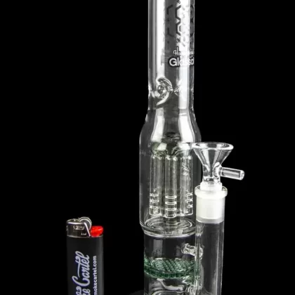 Glasscity Ice Bong – Honeycomb Disc and Tree Perc - choose color#Green>Black>Blue