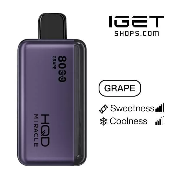 HQD Miracle 8000 – Grape - Ozvapeone (D829FB)