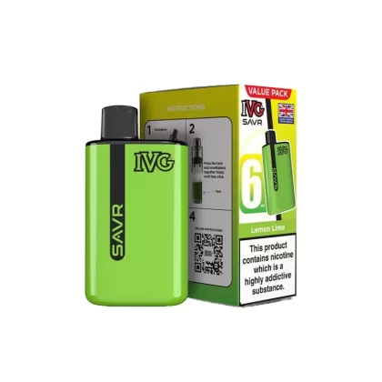 IVG SAVR Lemon Lime Vape Kit - Strength#20mg (3E558D) (3E558D)