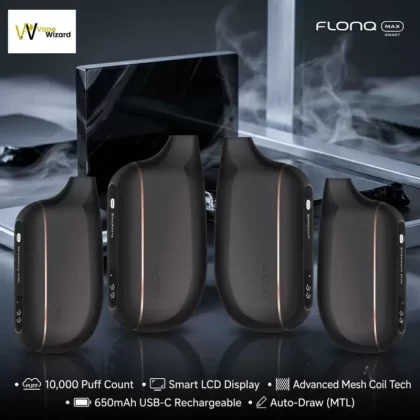 Malaki by Flonq Max 10000 puffs 20MG nicotine - Banana Milkshake, Blueberry; Vape Product, Box of 10 Pcs (792798)