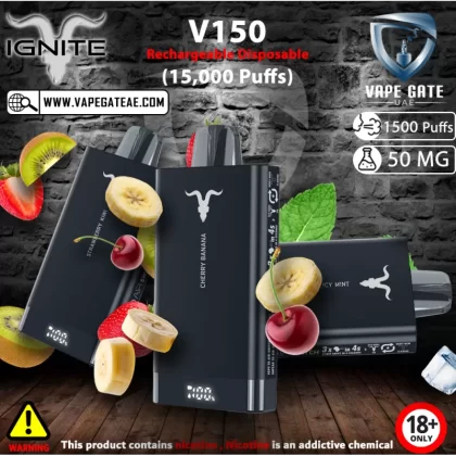 IGNITE - V150 Rechargeable Disposable Vape (15,000 Puffs) - 20 mg / Dragon Fruit Lemonade