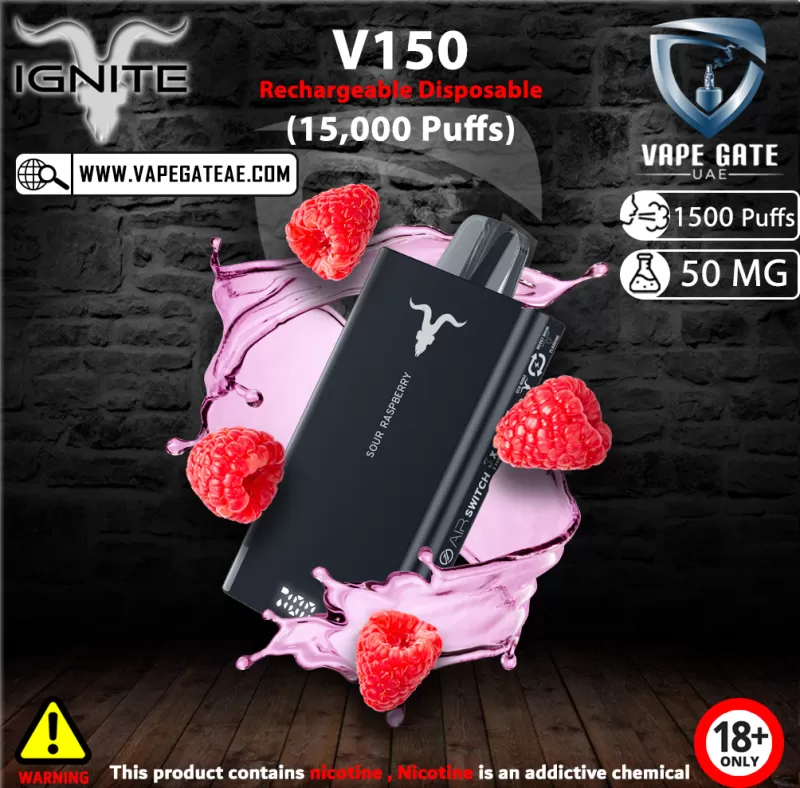 IGNITE - V150 Rechargeable Disposable Vape (15,000 Puffs) - 20 mg / Dragon Fruit Lemonade - Image 2