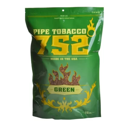752 Green Pipe Tobacco Bag