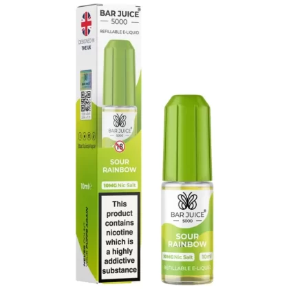 Sour Rainbow Nic Salt E-Liquid by Bar Juice 5000 (10ml) - 20mg