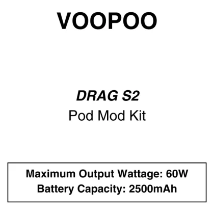 Voopoo – Drag S2 – Pod Mod – 5ml – Compatible with PnP X Coils - Colorful Silver, Glow Pink