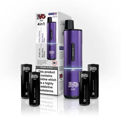 IVG Air 4 In 1 Purple Starter Kit - Eliquidsupply