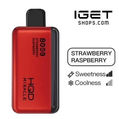 HQD Miracle 8000 – Strawberry Raspberry - Ozvapeone