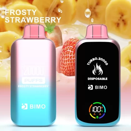 BIMO Turbo 20000 Puffs – Frosty Strawberry - Ozvapeone (922B8F)