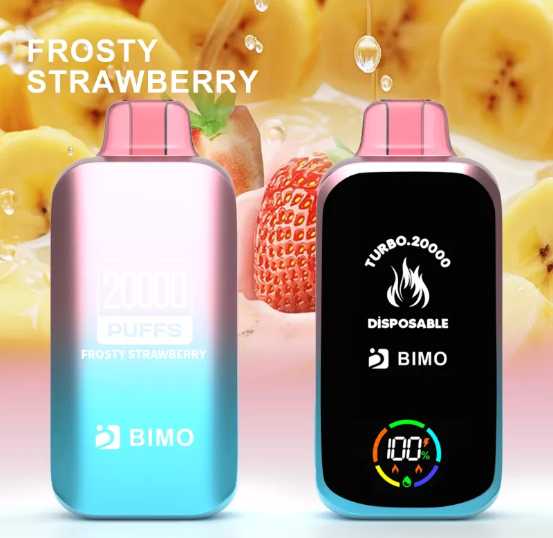 BIMO Turbo 20000 Puffs – Frosty Strawberry - Ozvapeone (922B8F)