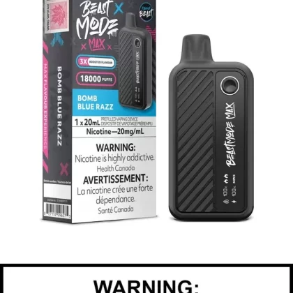 Bomb Blue Razz Flavour Beast Beast Mode Max Disposable Vape