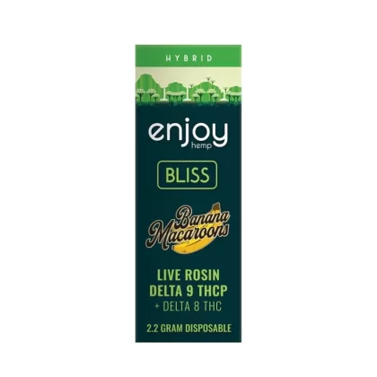 Enjoy Hemp Live Rosin Delta 9 THCP + Delta 8 THC 2.2 Gram Disposable for Bliss – Banana Macaroon (Hybrid)
