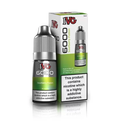 IVG 6000 Sourberry Fusion Nic Salt Vape Juice - Strength 10mg