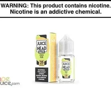 PEACH PEAR BY JUICE HEAD SALTS 30ML - Vape Product, Vape Product (2512A1)