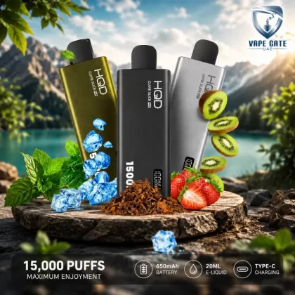 HQD Cuvie Slick Pro Disposables Vape (15,000 Puffs) - Blackberry Cherry Pomegranate / 50mg