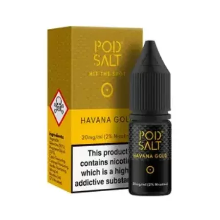 Pod Salts Havana Gold 10ml Nic Salt Eliquid