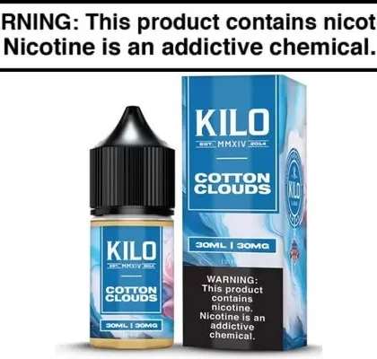 Cotton Clouds by KILO Salt Nic 30ML - Vape Product, Vape Product (6E6E61)