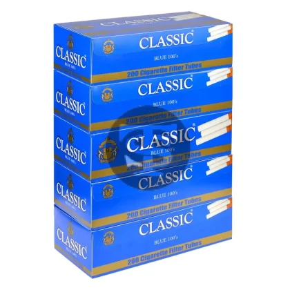Classic Filter Tubes 100mm Blue (Light) 5 Cartons of 200 - Vape Store