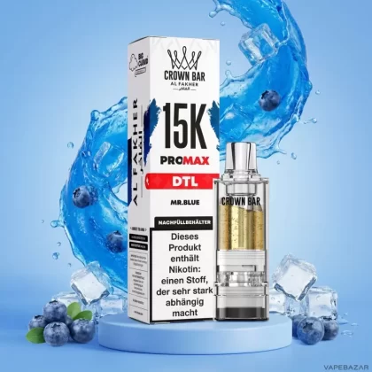 Al Fakher Pods Crown Bar 15K Pro Max – DTL 6mg – Mr. Blue