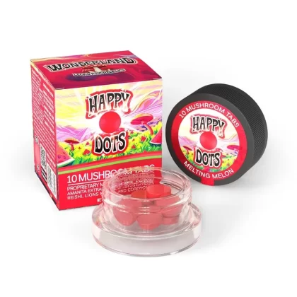 Wonderland Happy Dot Mushroom Tabs - Flavor#Orange Dream>Snozberry>Melting Melon