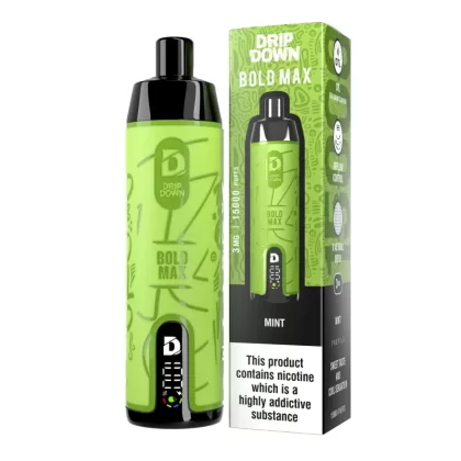 Drip Down Bold Max Mint – 15000 Puffs 3mg DTL Disposable Vape