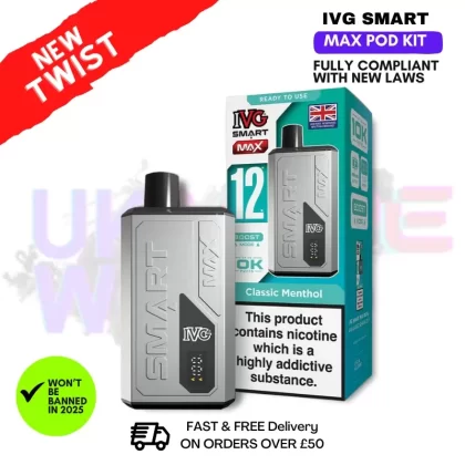 Classic Menthol IVG Smart Max 10K Puff Prefilled Pod Kit